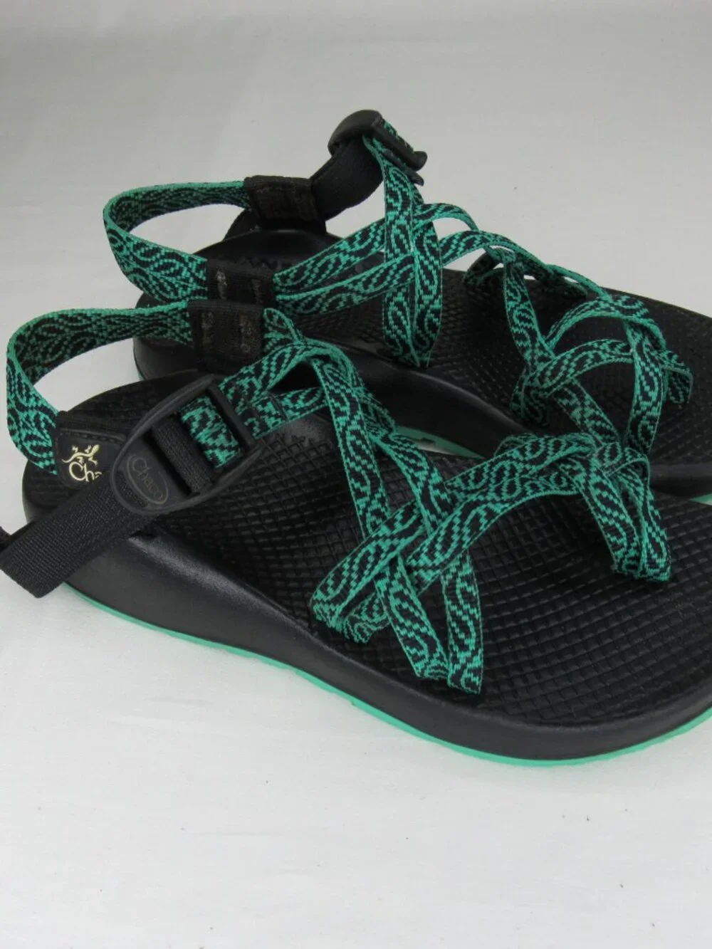 Chaco Green ZX/3 Strappy Sport Sandal Women's 6 Made in USA - Picture 2 of 9